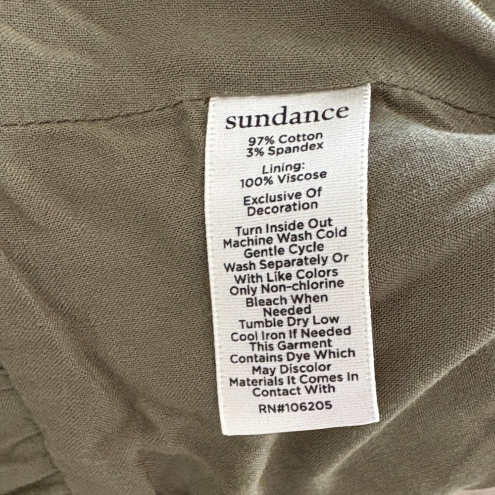 Sundance Women's Utility Jacket in Olive with suede trim - Picture 5 of 10